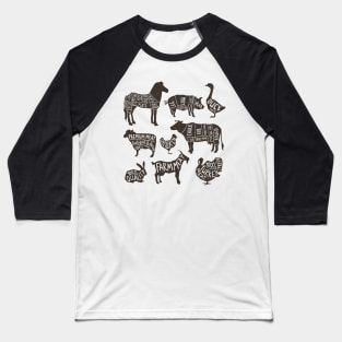 Farm Animals Baseball T-Shirt